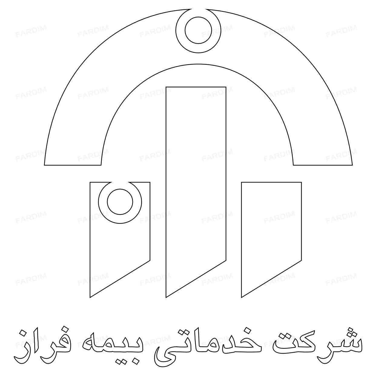 وکتور لوگو (آرم) شرکت خدماتی بیمه فراز